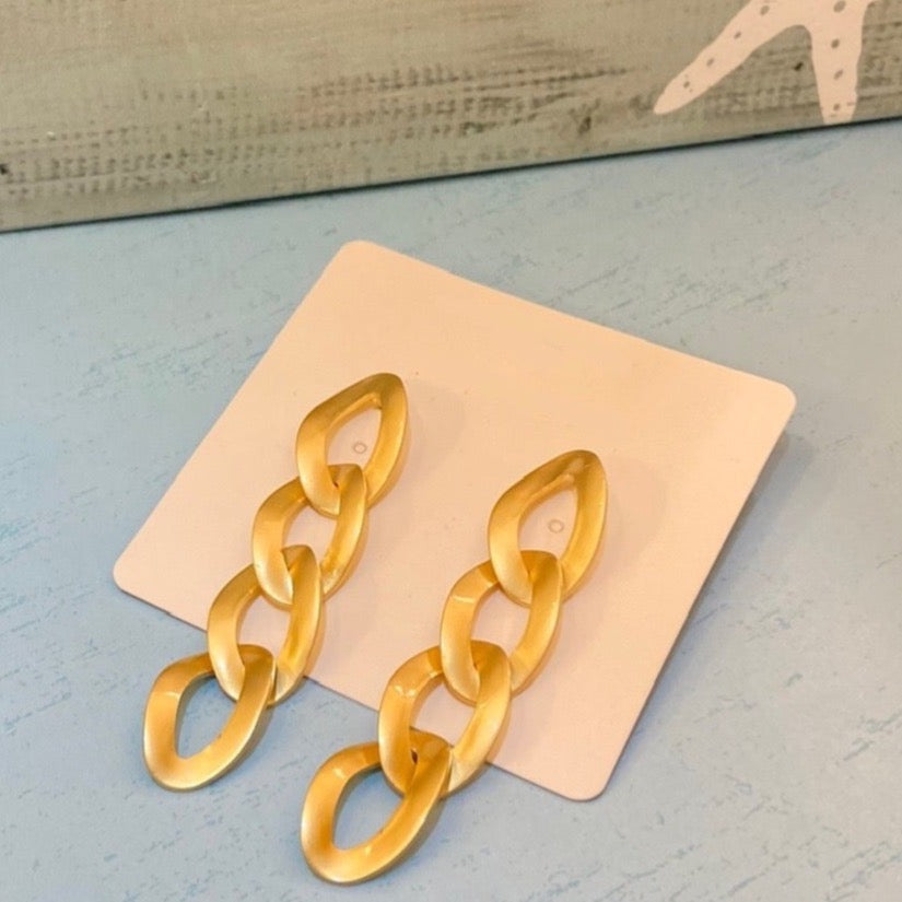 4 Link Earrings (Gold)