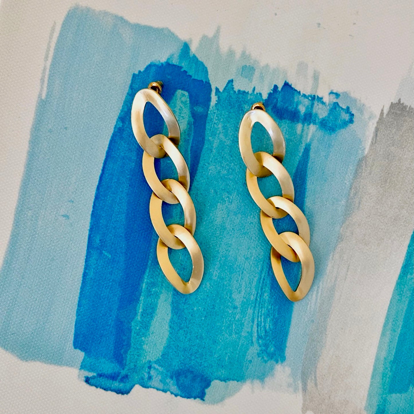 4 Link Earrings (Gold)