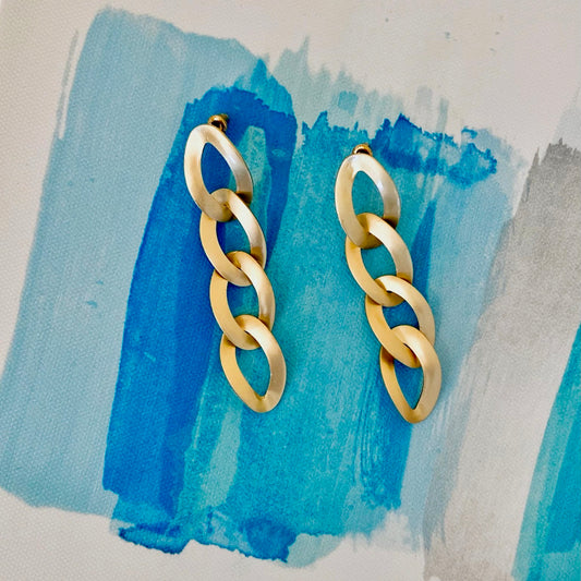 4 Link Earrings (Gold)